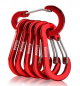 Preview: Karabiner 6 tlg Wandern Camping Angeln Ausrüstung EDC