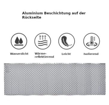 Camping-Matte, tragbare Isomatte, Picknick, Schaumstoffbett, Matratze, Reise, Trekking, Ausrüstung wasserdicht, feuchtigkeitsbeständig, warm Aluminium Beschichtung