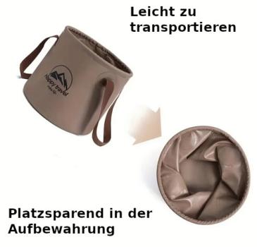 Faltbarer Eimer Angeln Camping Bushcraft 20 Liter