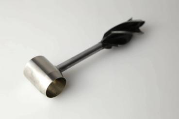 Handschneckenbohrer bushcraft manueller Überlebensbohrer mit Lederhülle set Outdoor Camping Rucksackreisen 24 mm