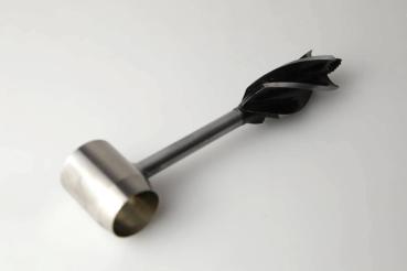 Preview: Handschneckenbohrer bushcraft manueller Überlebensbohrer mit Lederhülle set Outdoor Camping Rucksackreisen 24 mm