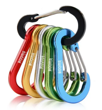 Karabiner 6 tlg Wandern Camping Angeln Ausrüstung EDC