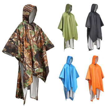 alle Farben 210 t Polyester Poncho Tarp Notfall Regenschutz Plane