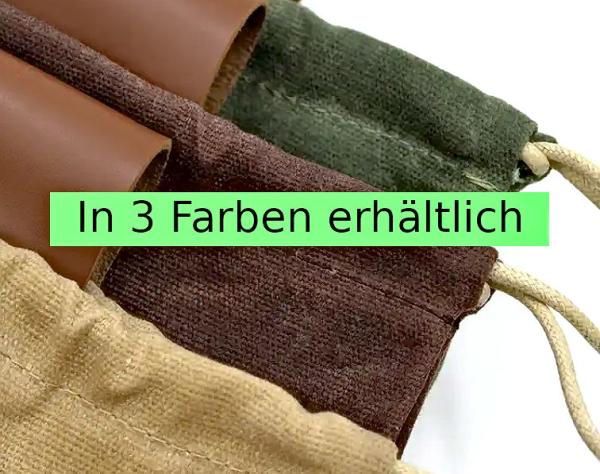 Gewachste Leinwandbeutel mit Gürtelhalterung