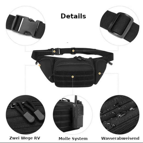 Hüfttasche Bauchtasche EDC taktisch military Jagd Wandern Bushcraft