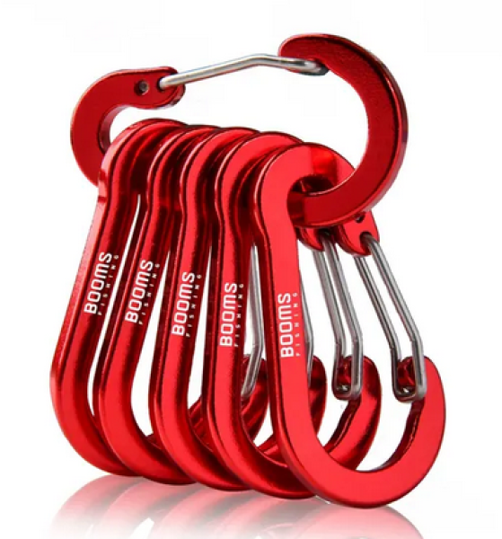 Karabiner 6 tlg Wandern Camping Angeln Ausrüstung EDC