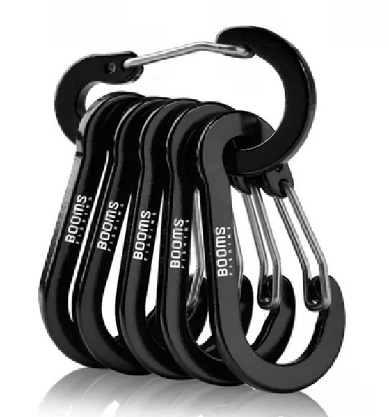 Karabiner 6 tlg Wandern Camping Angeln Ausrüstung EDC