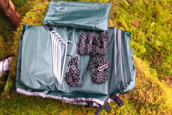 Tarp 3x3 Meter 10 Feet Ripstop Wasserdicht Zelt Plane Survival Ultraleicht Schlaufen Bushcraft