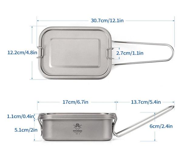 Titan Bento Box 800 ml Kochtopf mit Dichtung Schule Arbeit Outdoor Bushcraft Survival1