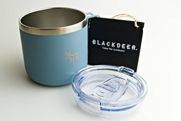Stylische Retro tasse Emaille look mit Deckel edelstahl isolierend
