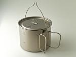 Camping Titan Topf 900 ml Ultraleicht mit Deckel und faltbarem Griff
